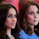 Meghan Markle and Catherine, Duchess of Cambridge attend the first annual Royal Foundation Forum on February 28, 2018 in London, England.